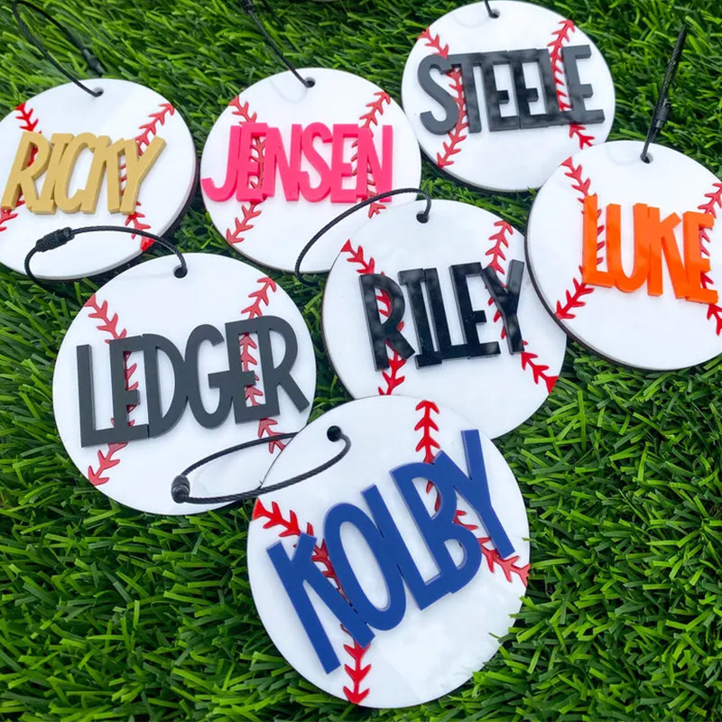 Custom Baseball Name Keychains | Baseball Keychains