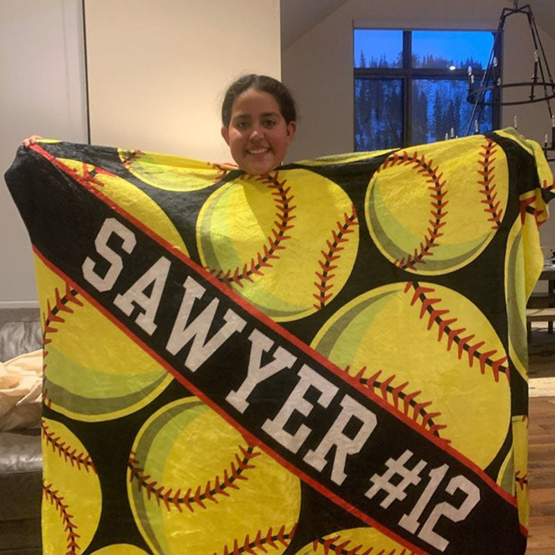 Multi Sport - Blanket or Wall Flag - Personalized - Multiple Sizes - Gift for athletes - Fan Gear