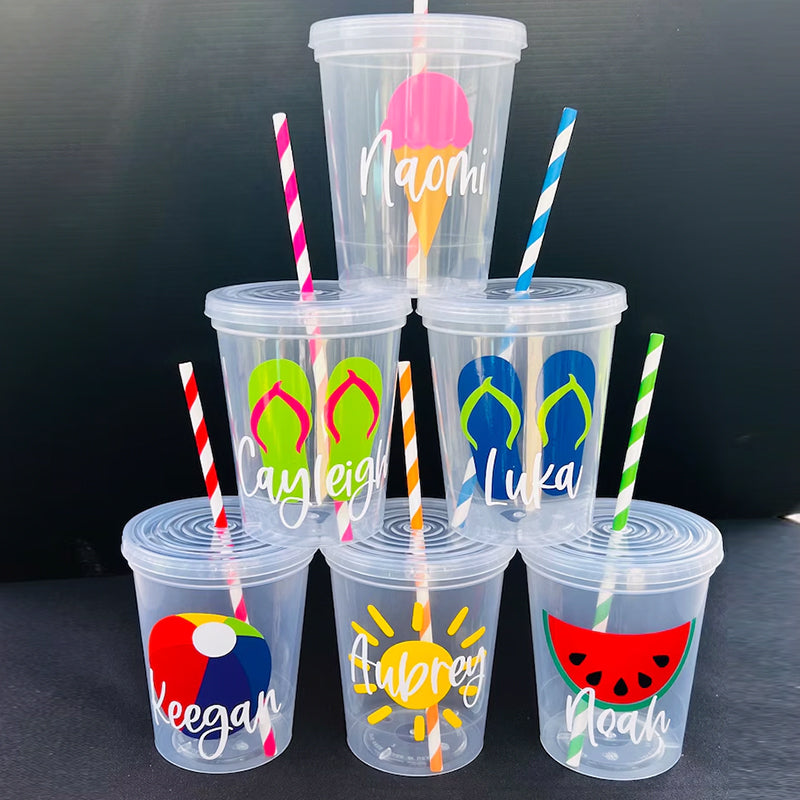 Kids Party Cups, Birthday Pool Party Cups, Pool Party Favors Kids