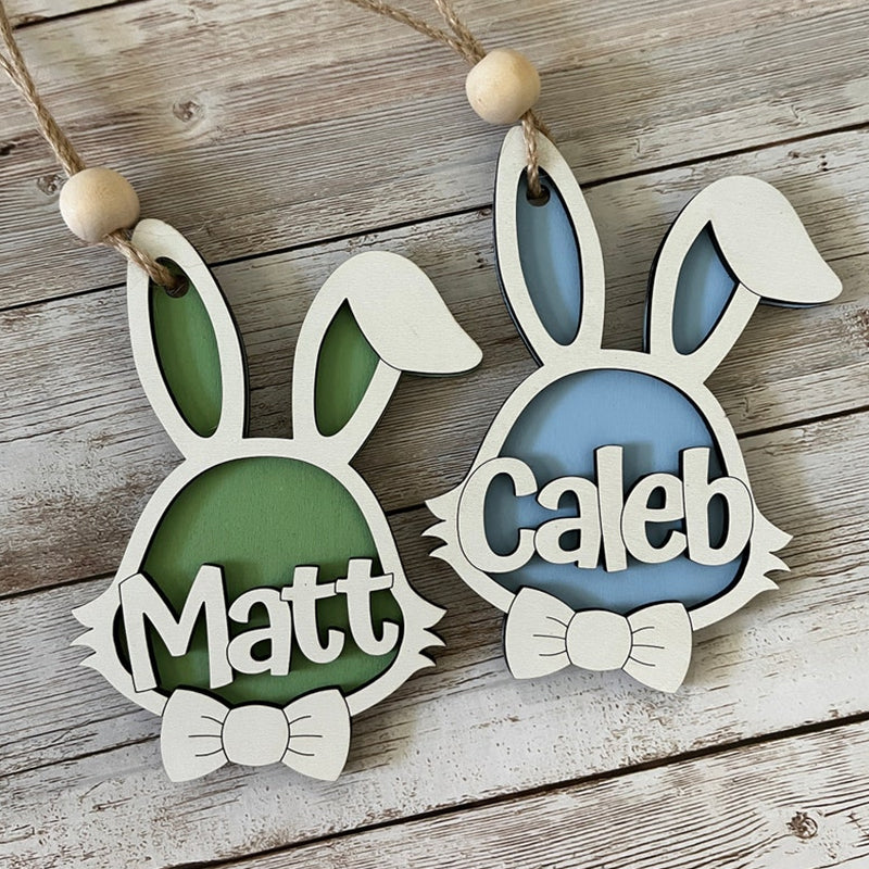 Personalized Easter Basket Bunny Tag