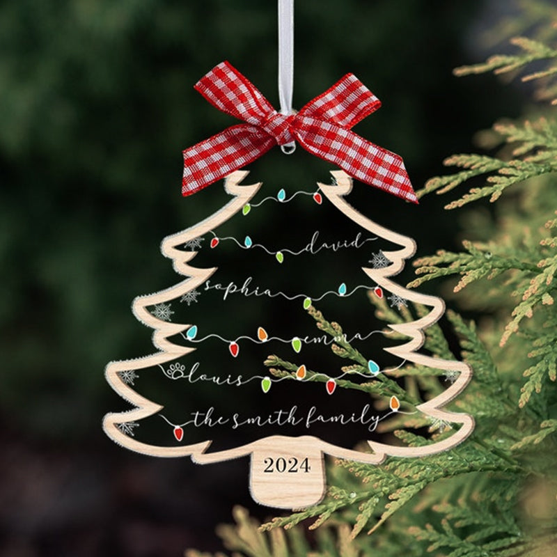 Personalized Family Tree Ornament, Family Christmas Ornaments