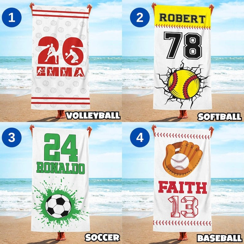Personalized Sport Beach Towel,Sports Gifts