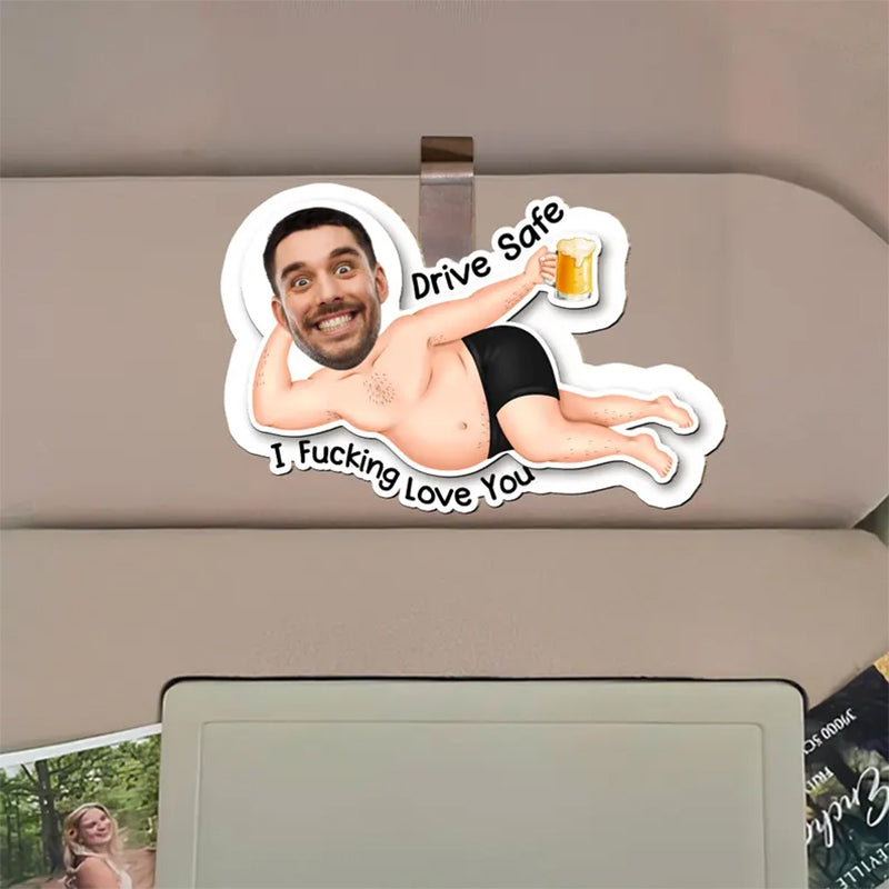 Personalized Photo Car Visor Clip + Photo KeyChain
