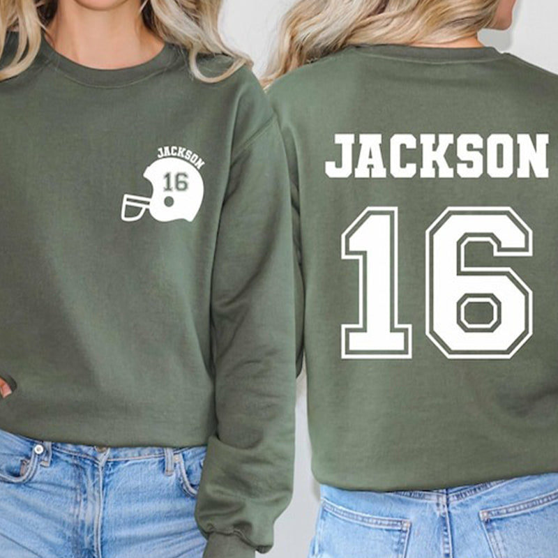 Customized Football Sweatshirt, Your Name Football Sweatshirt