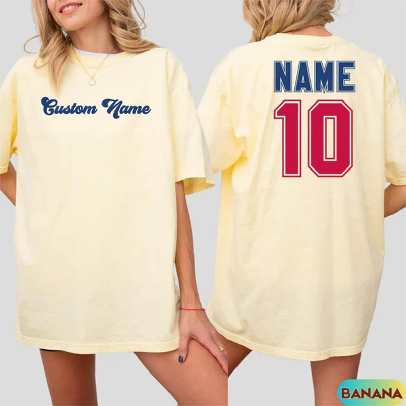 Personalized Sports Tee with Name and Number, Matching Team Shirts, Custom Group Athletic Shirt, Player Tee