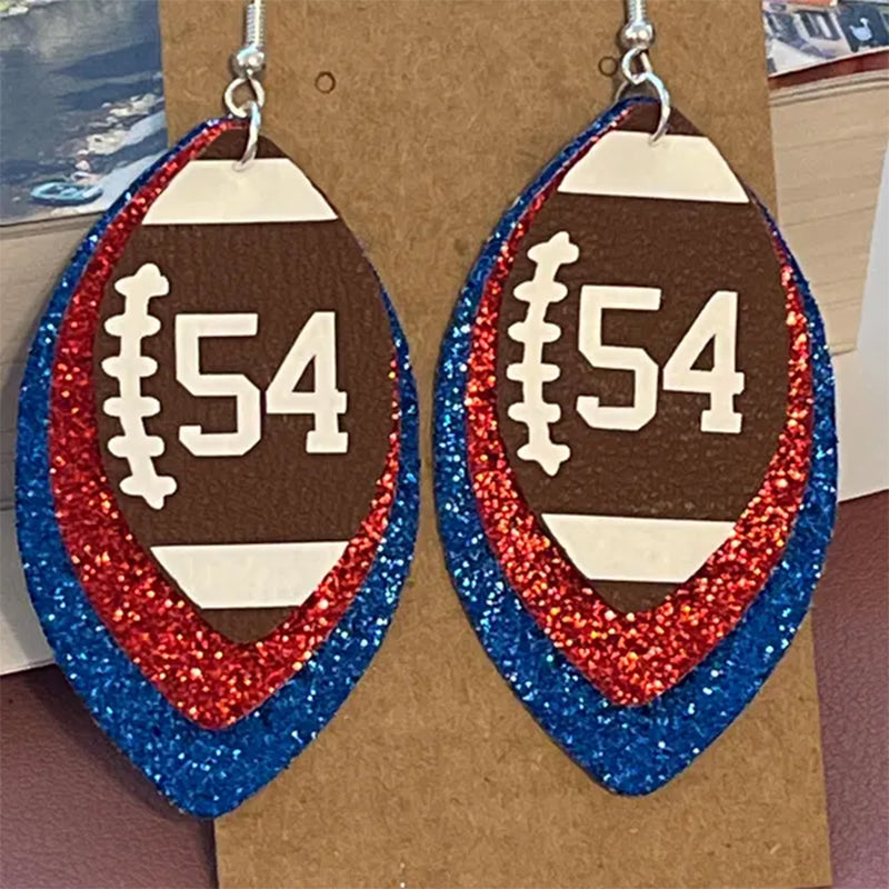 Football earrings, custom football earrings