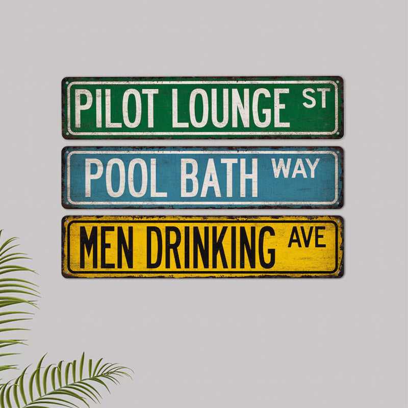 Rustic Street Sign, Custom Street Sign, Vintage Looking Personalized Sign