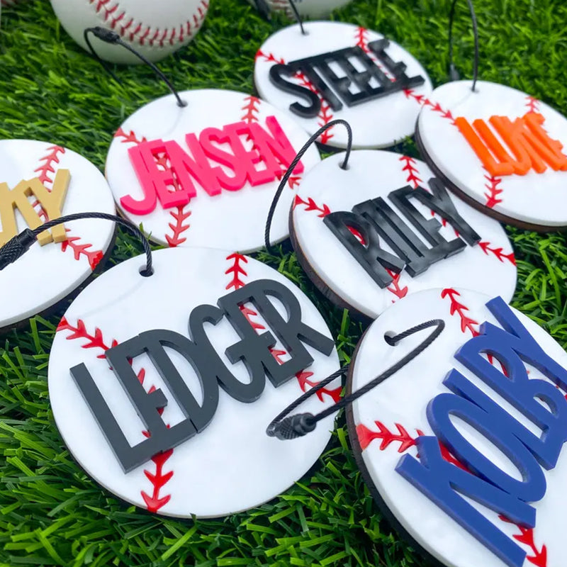 Custom Baseball Name Keychains | Baseball Keychains