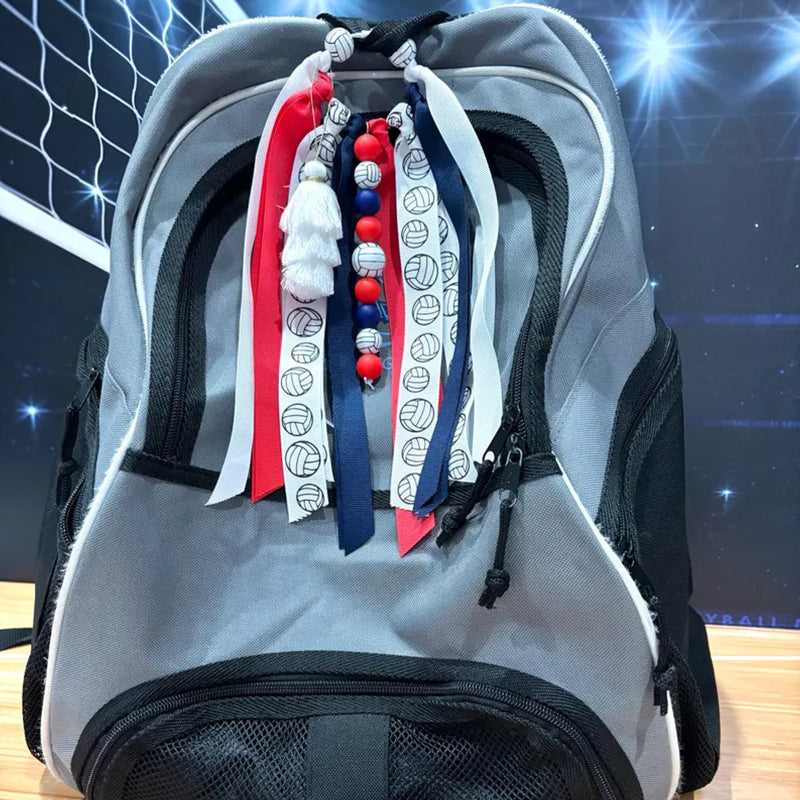 Personalized Volleyball Player Bag Charm, Volleyball Mom Bag Charm