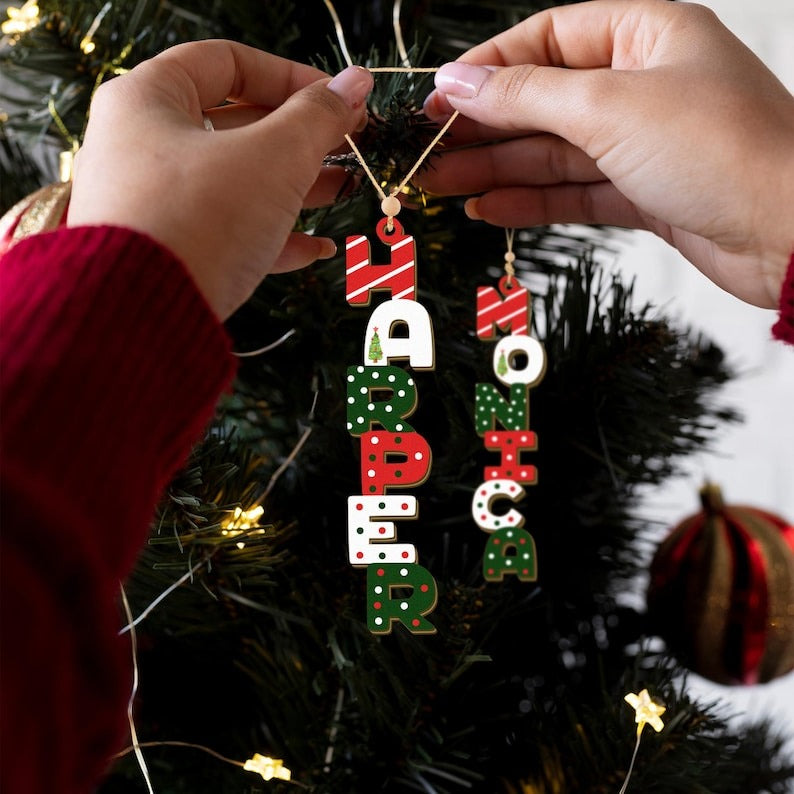 Personalized Christmas Name Letter Ornament