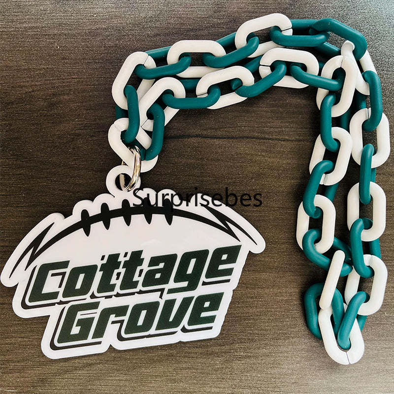 Custom Sports Turnover Chain, Oversized Medallion, Team mascot, Custom Colors, Any Logo