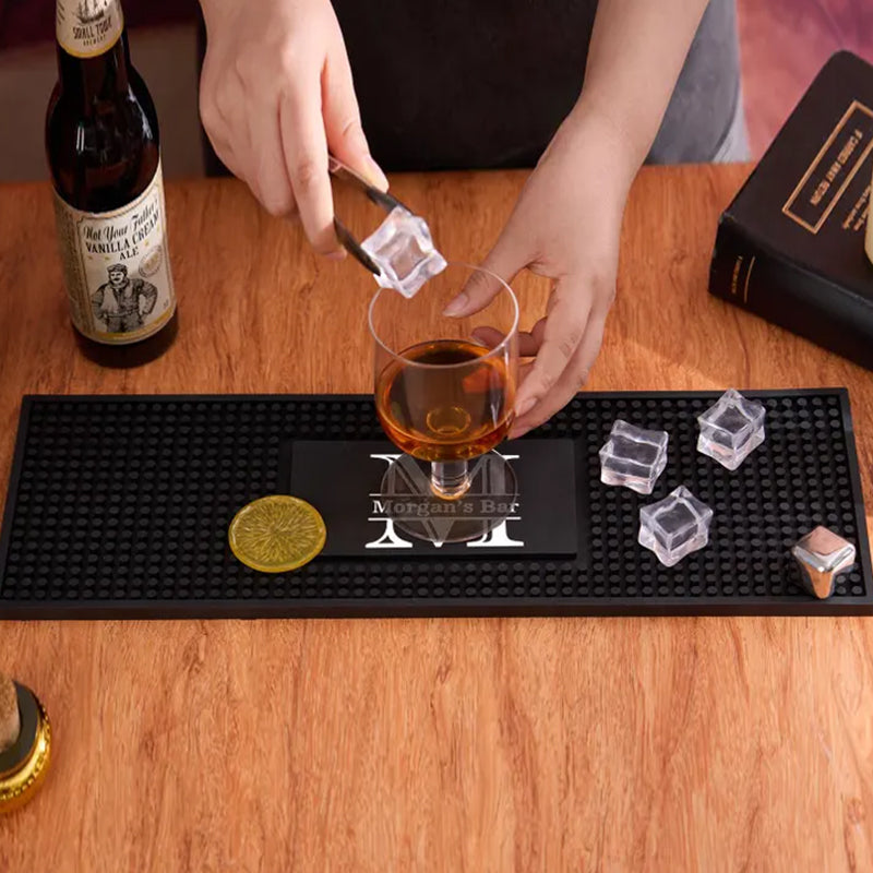 Personalized Bar Mat,Custom Bar Runner,Home Bar Pub Accessories Art
