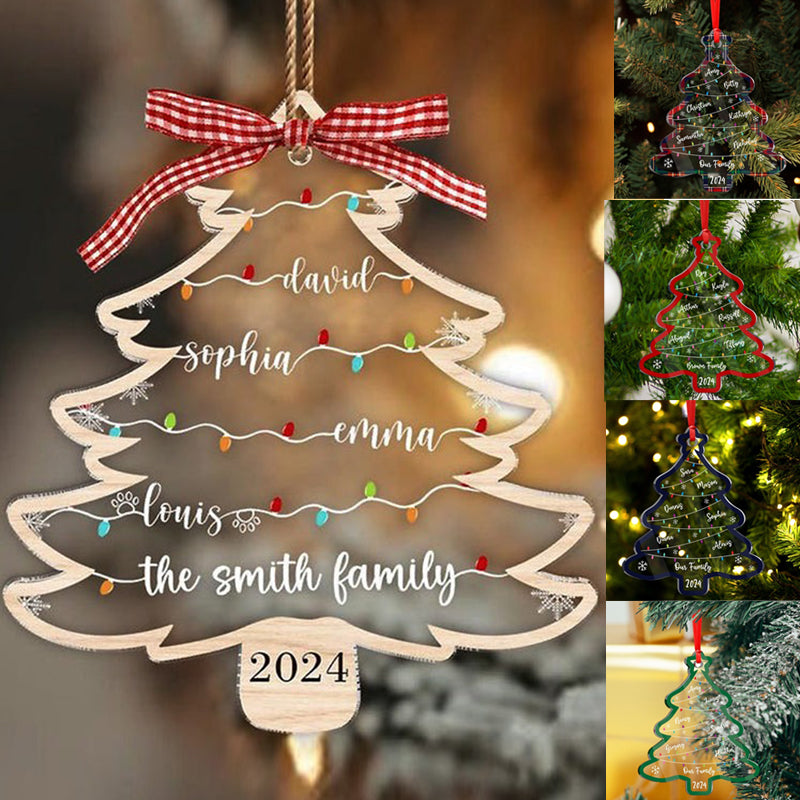 Personalized Family Tree Ornament, Family Christmas Ornaments