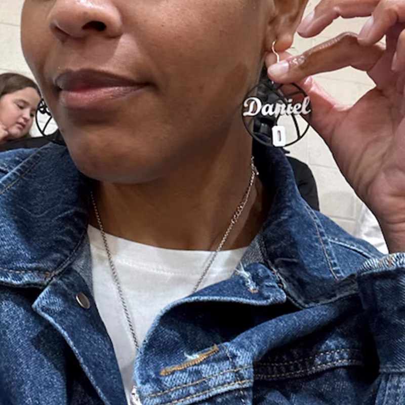 Custom Basketball Earrings - Personalized Name & Number