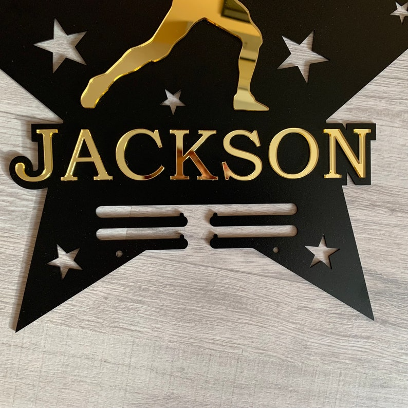 Personalized Football Medal Holder with Custom Name - American Football Player