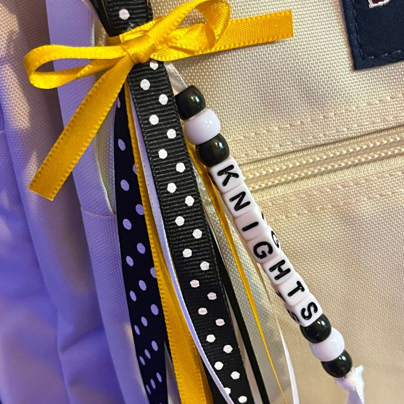 Personalized Ribbon Bag Tag/Cheer Bag Tag/Ribbon Zipper Pull