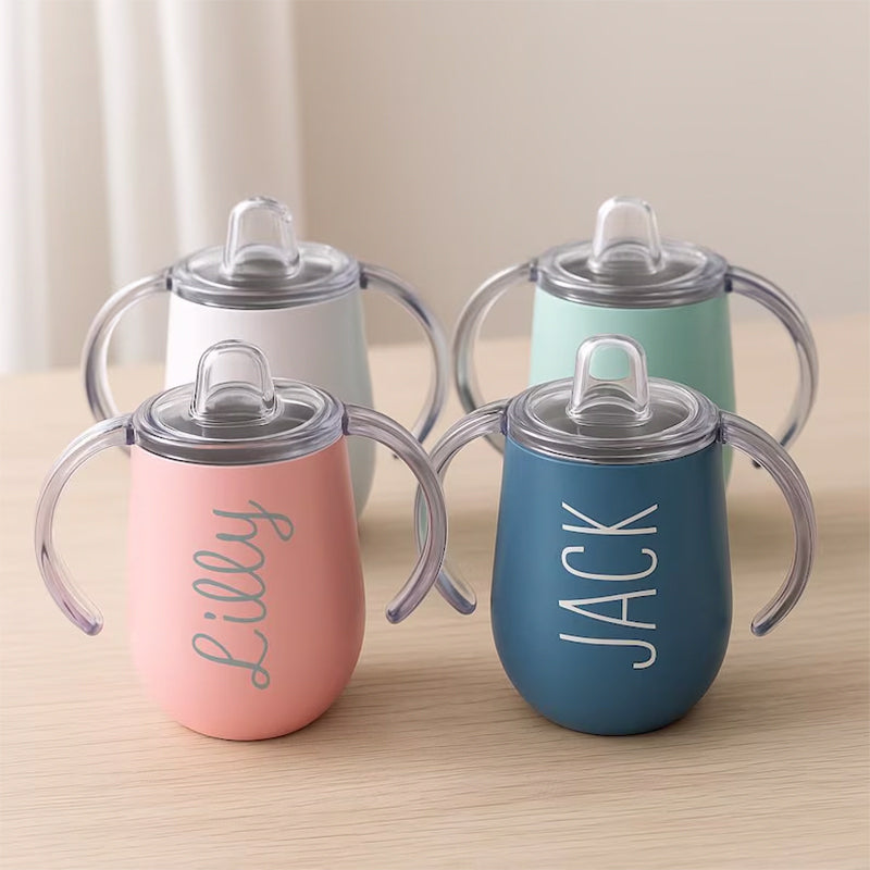 Personalized Sippy Cup, Stainless Steel Toddler Cup