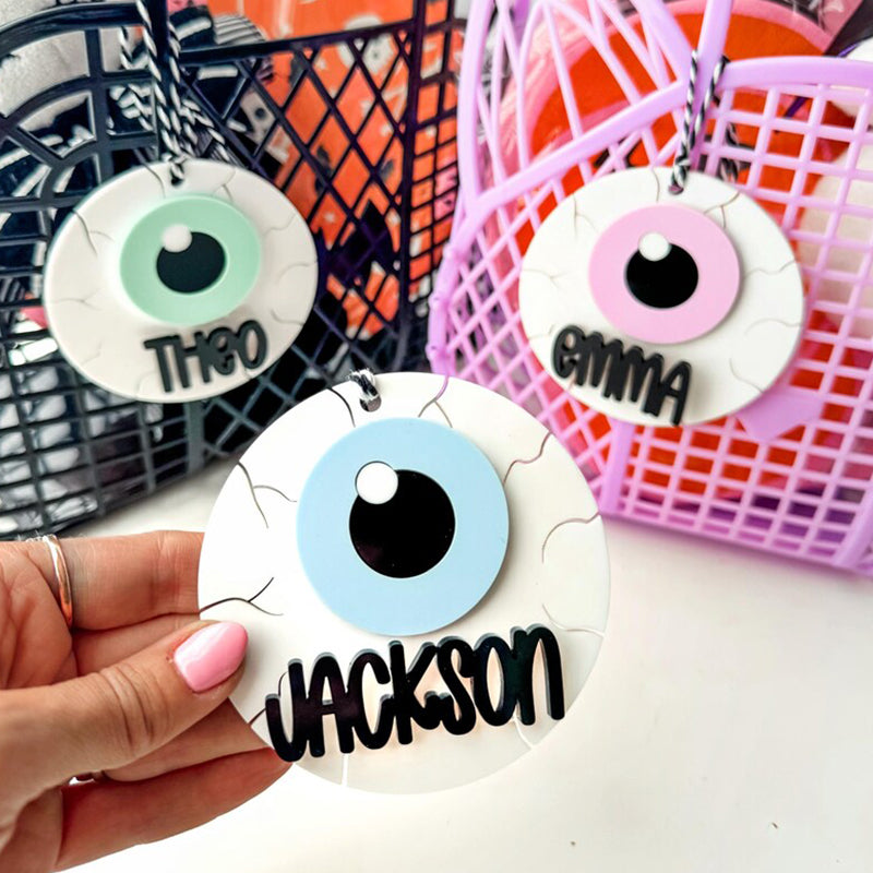 Halloween Basket Tags / Eyeball Name Tags / Boo Basket Tags