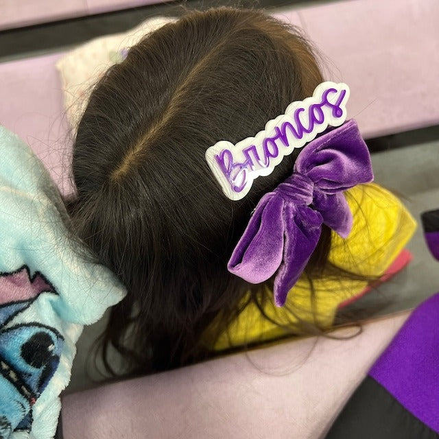 Acrylic Hair Clip || School Spirit Clip || Personalized hair clip || Back to school clip