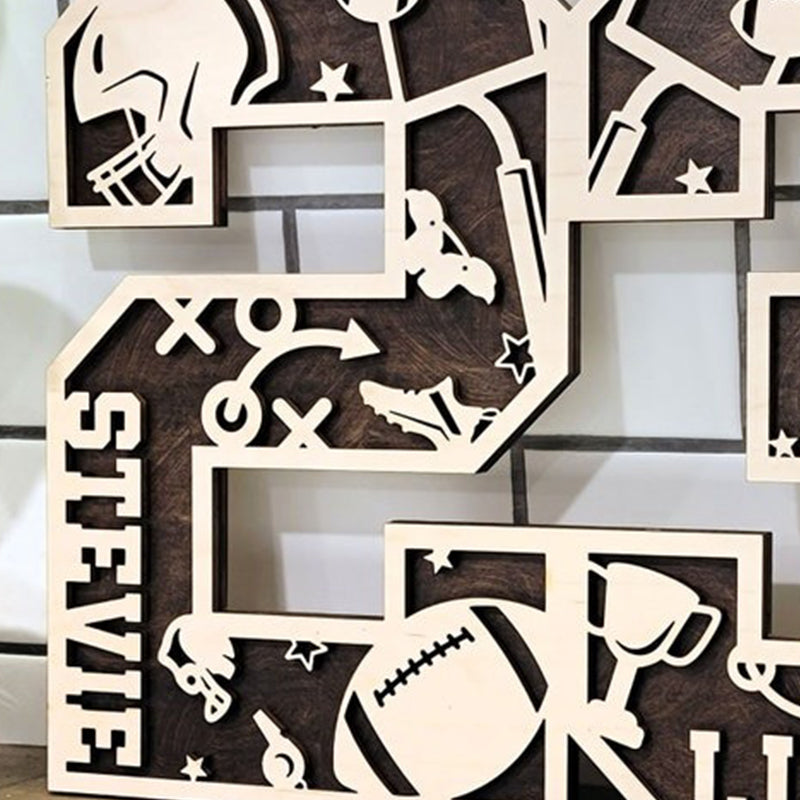 Custom Football Senior Player Numbers and Letters, Senior Football Player Gifts, Coach Gifts