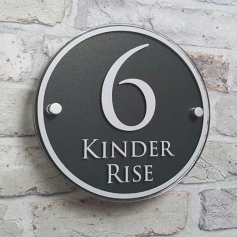 Custom Address Plaque - Modern House Number Sign