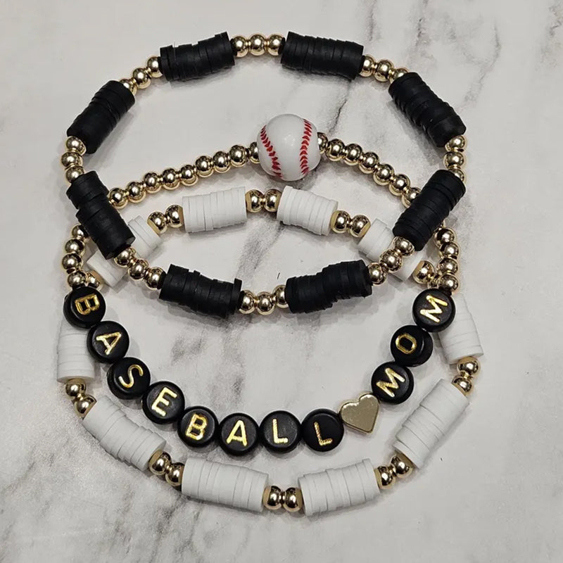 Baseball Softball Football Soccer Basketball Volleyball mom bracelet mom gift baseball gift ball mom stackable bracelets