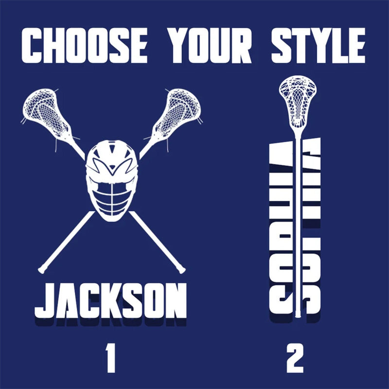 Personalized Lacrosse Blanket - Custom Name Sherpa Fleece Throw