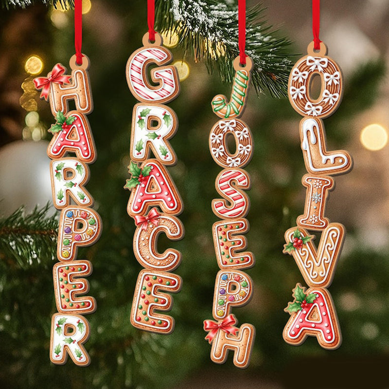 Custom Gingerbread Alphabet Ornament