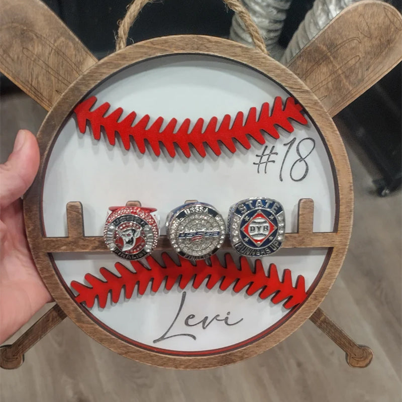Football baseball hockey ring holder