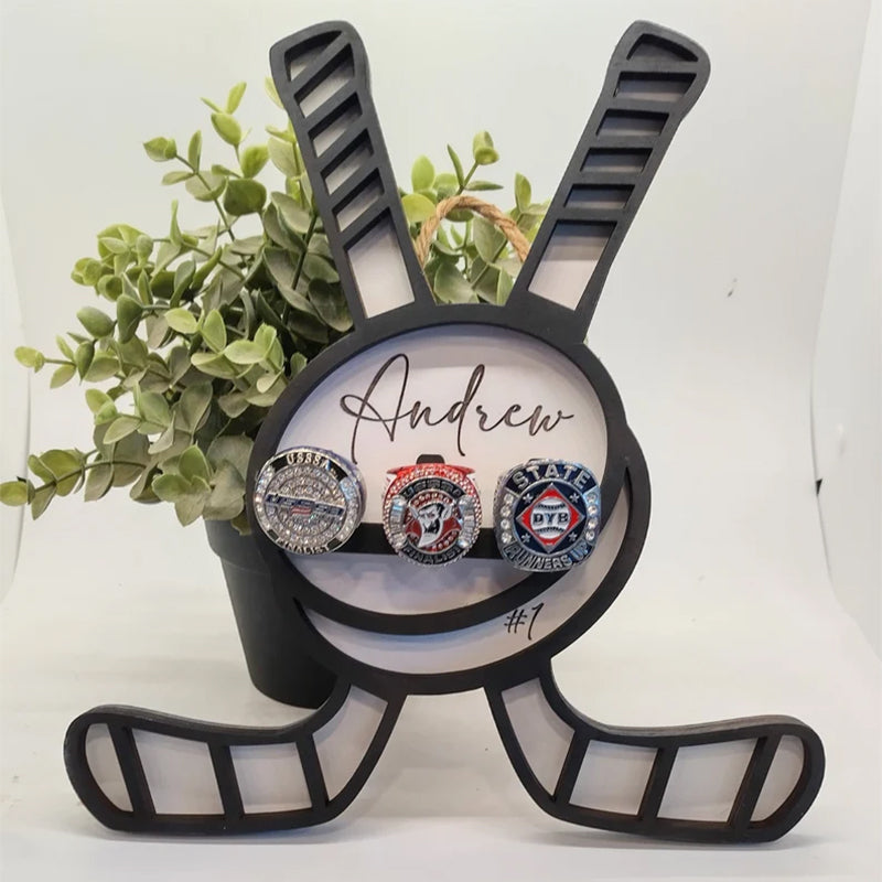 Football baseball hockey ring holder