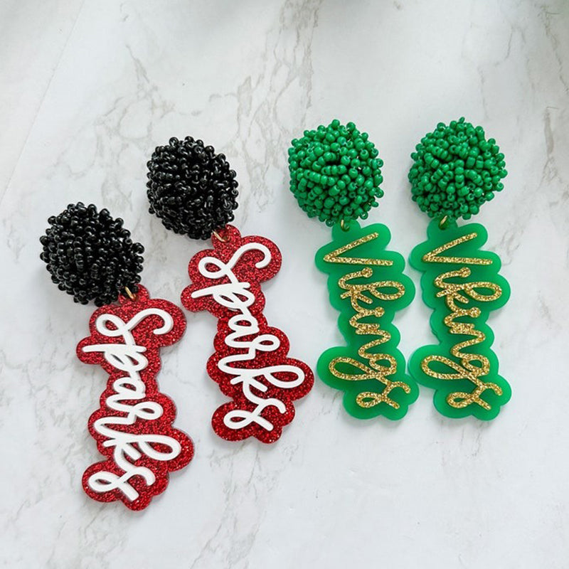 Custom Game Day Earrings, Team Earrings, Sports Earrings