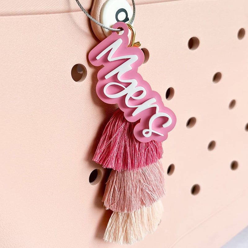 Bogg Bag Name Keychain, personalized bag charm