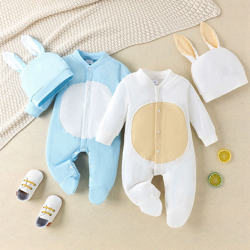 Newborn Bunny Outfit, Monogrammed Romper, Newborn Personalized Easter Gifts