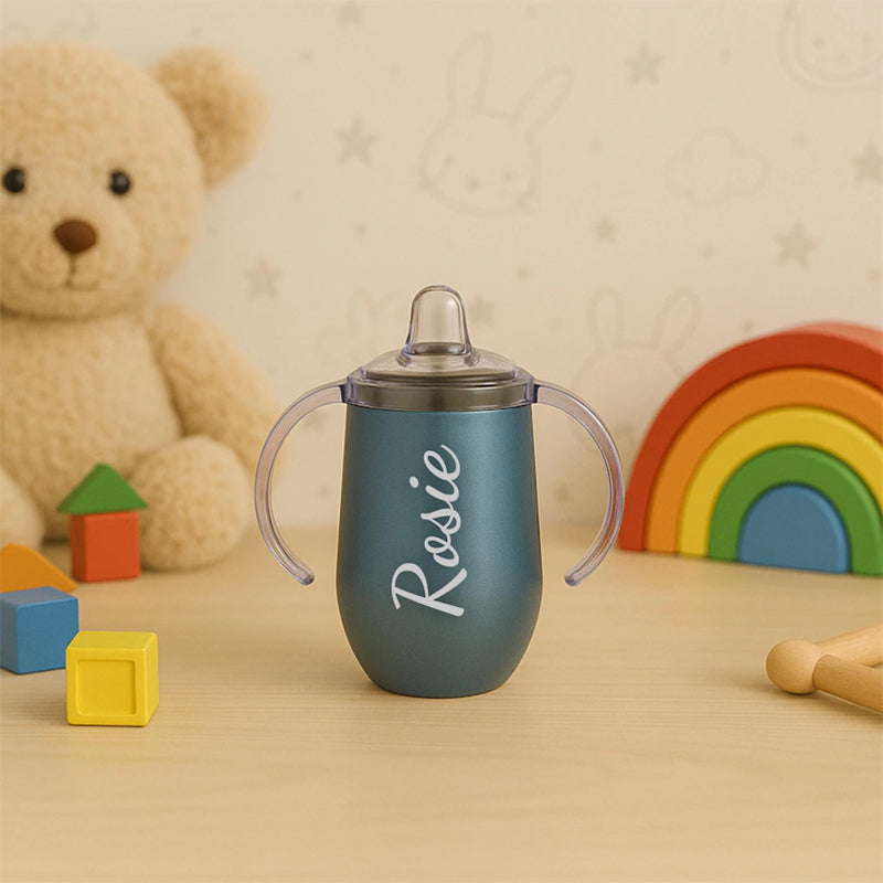 Personalized Sippy Cup, Stainless Steel Toddler Cup