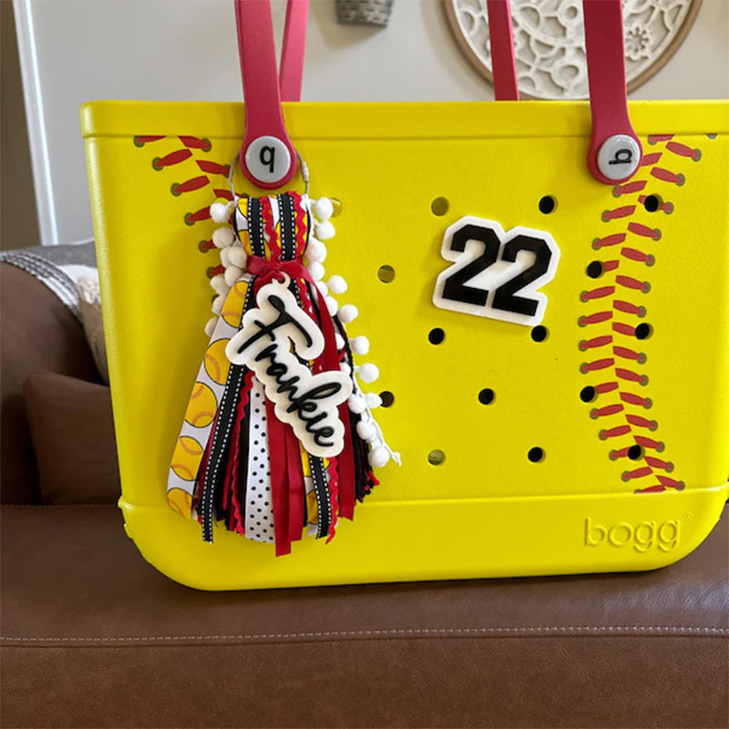 Softball Baseball bag tag, bag charm