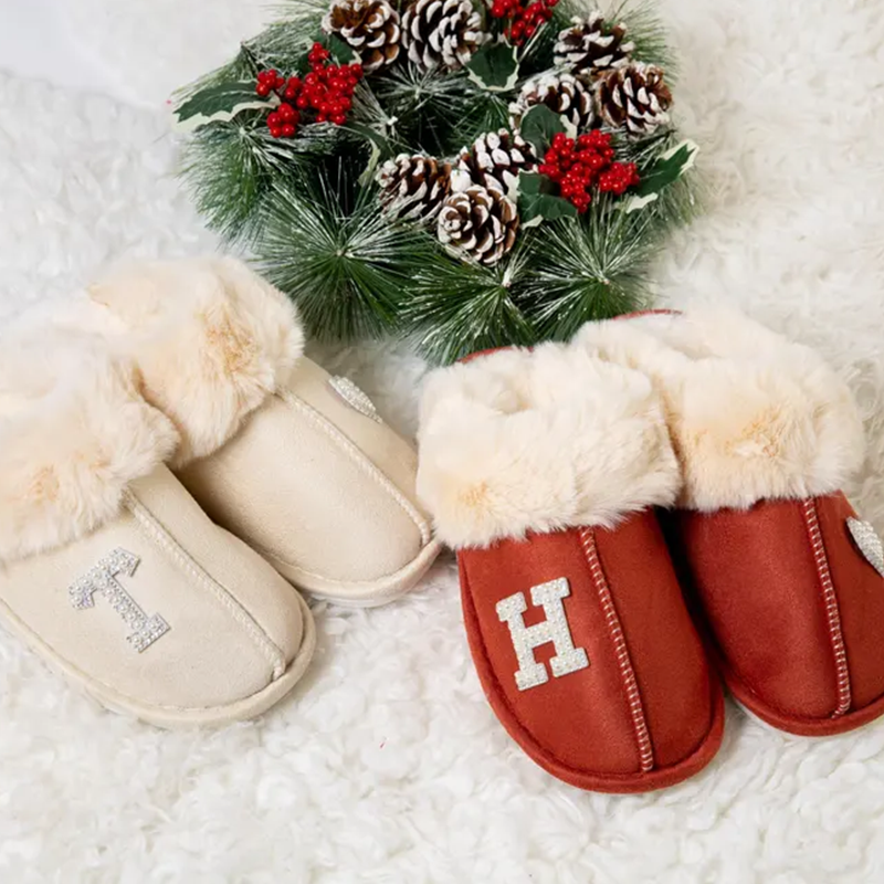 Christmas Custom slipper, Personalized Warm Slippers, Christmas gift