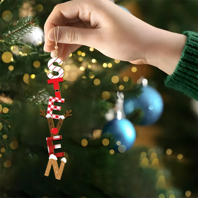 Custom Christmas Name Letter Ornament
