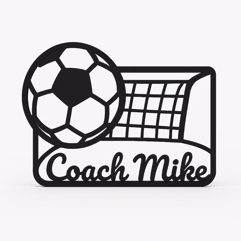 Personalized Soccer Coach Gift | 3D Printed Name Sign for Coach