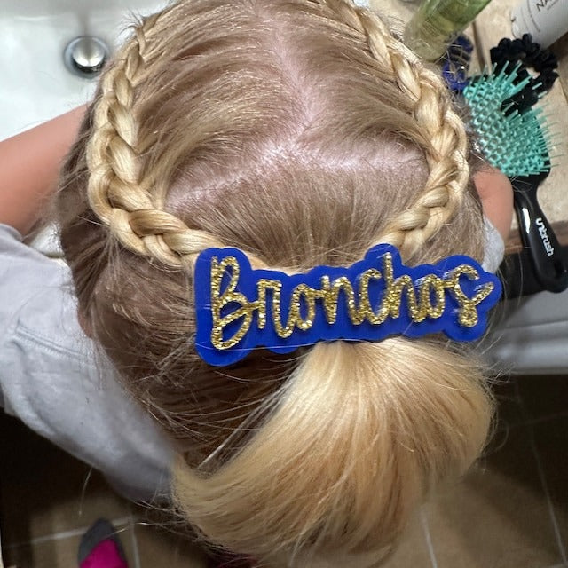 Acrylic Hair Clip || School Spirit Clip || Personalized hair clip || Back to school clip