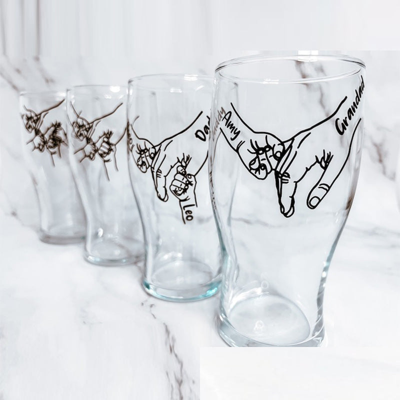 Fathers day personalised beer glass