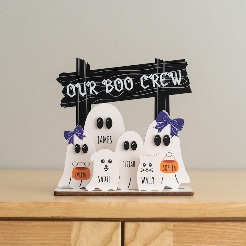 Custom Halloween Ghost Family Sign