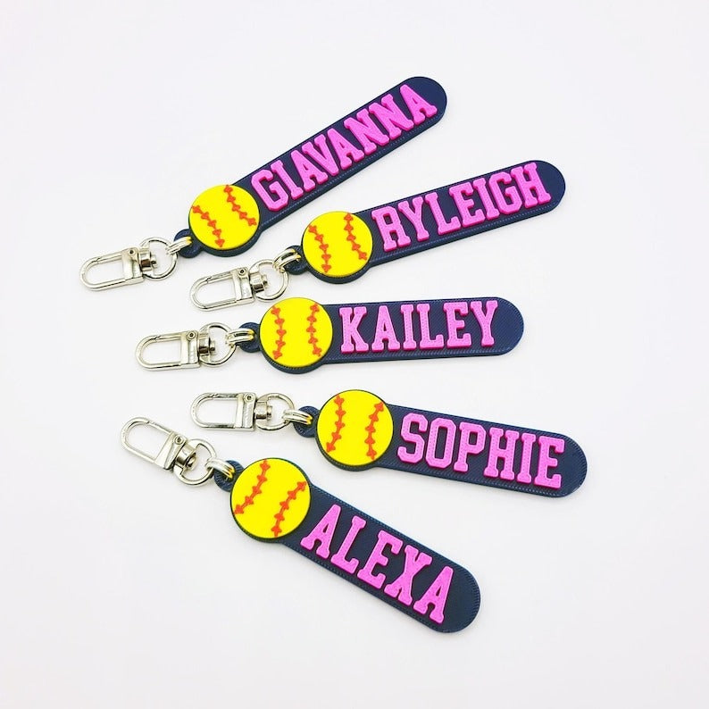 Personalized Football Keychains, Backpack Tags