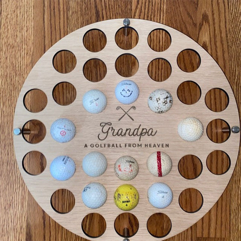 Personalised Golf Ball Wall Art Collector For The Home, Golf Ball Display