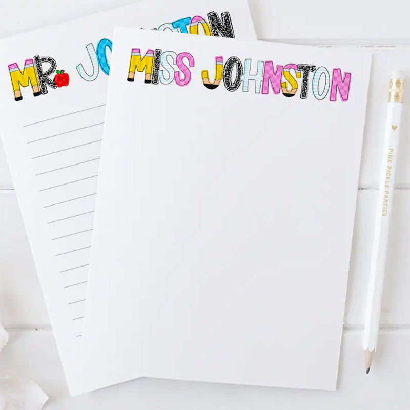 Personalized Teacher Notepad | Gifts for Teacher