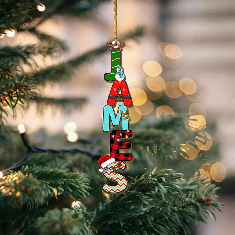 Personalized Christmas Name Letter Ornament 2025 Custom Christmas Tag