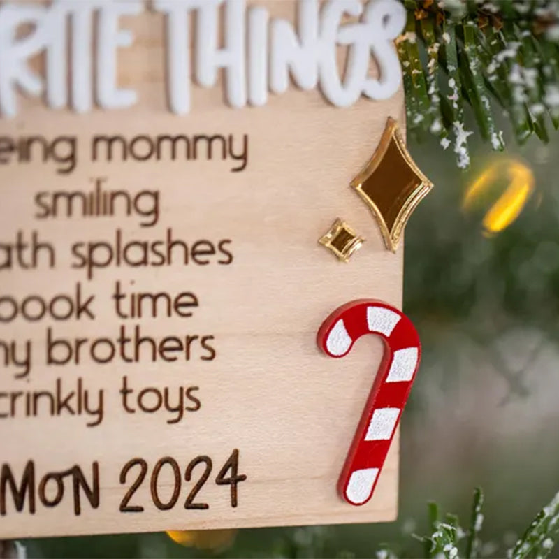 Few Of My Favorite Things Ornament, Personalized Kids Keepsake Ornament