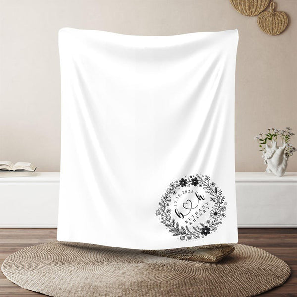 Personalized Wedding Blanket for Couple