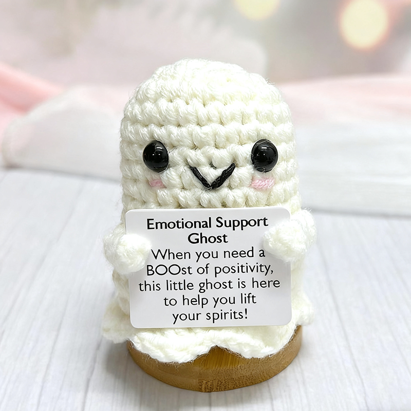 Halloween Crochet Cute Ghost With Heart,Halloween Home Decor Gift