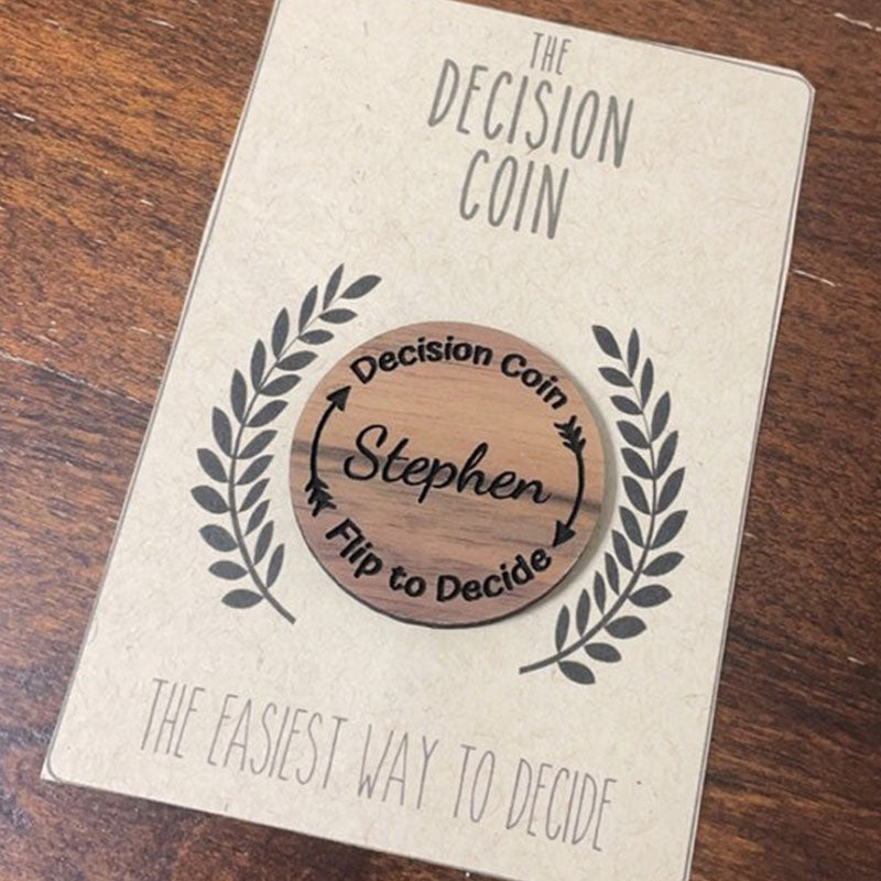 Personalized Decision Maker Coin Argument Solver Engraved Couples Date Night