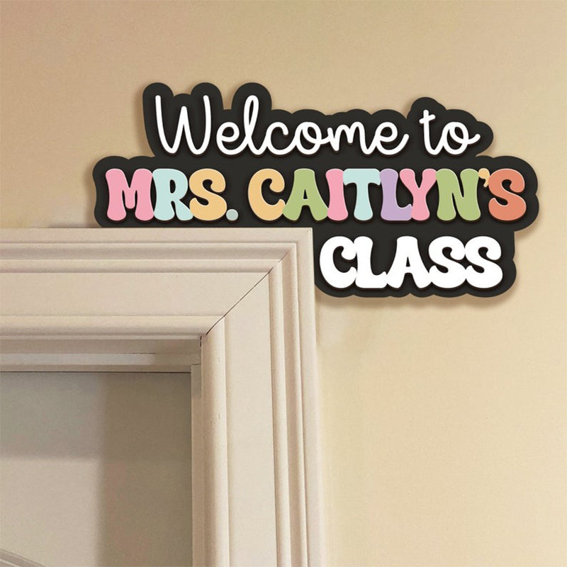 Personalized Teacher Name Doorframe Corner Sign